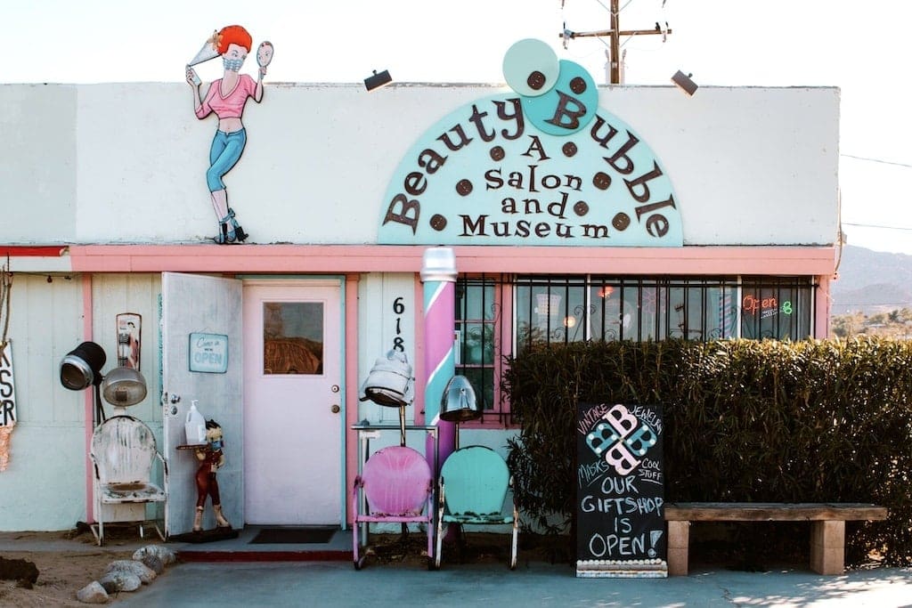 Weird Things to Do in Joshua Tree: Beauty Bubble Salon and Museum