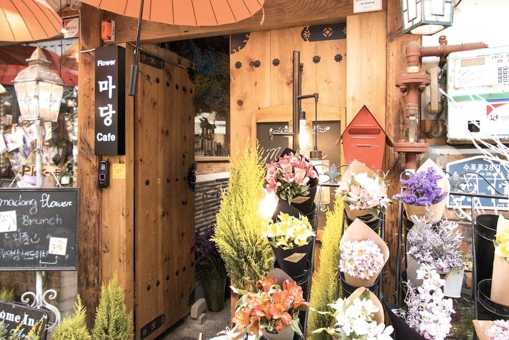 Instagrammable Places in Seoul: Flower cafe