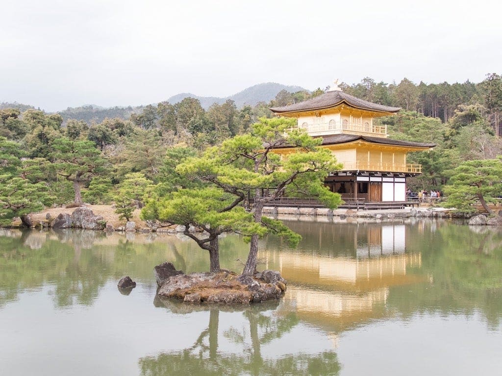 Kinkaku-ji temple aka The Golden Pavilion in Kyoto, Japan