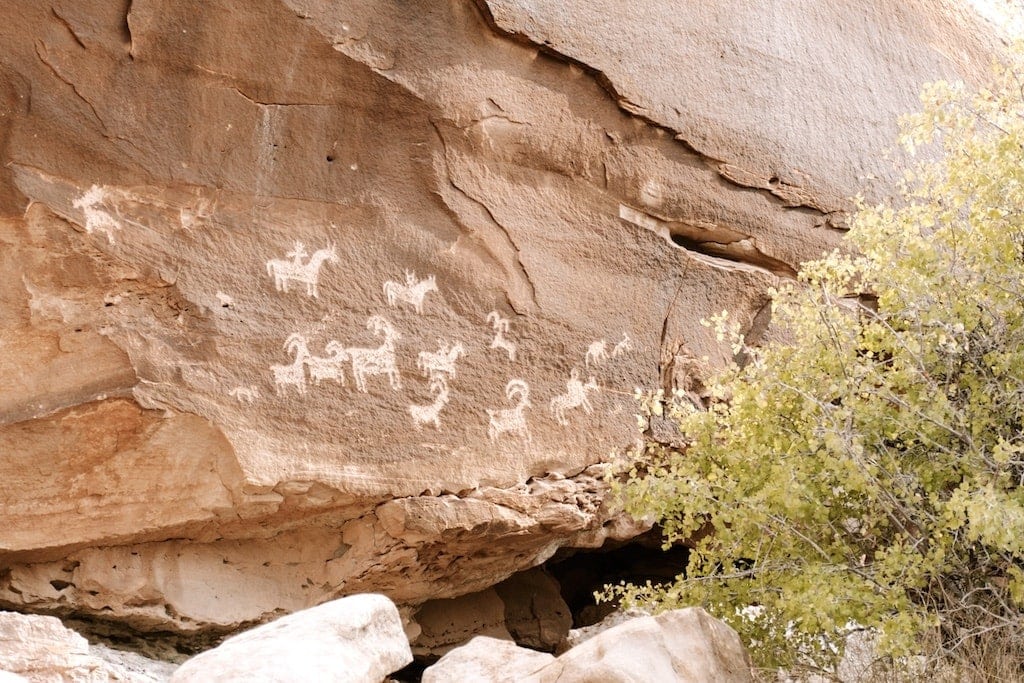 Petroglyphs in Arches National Park