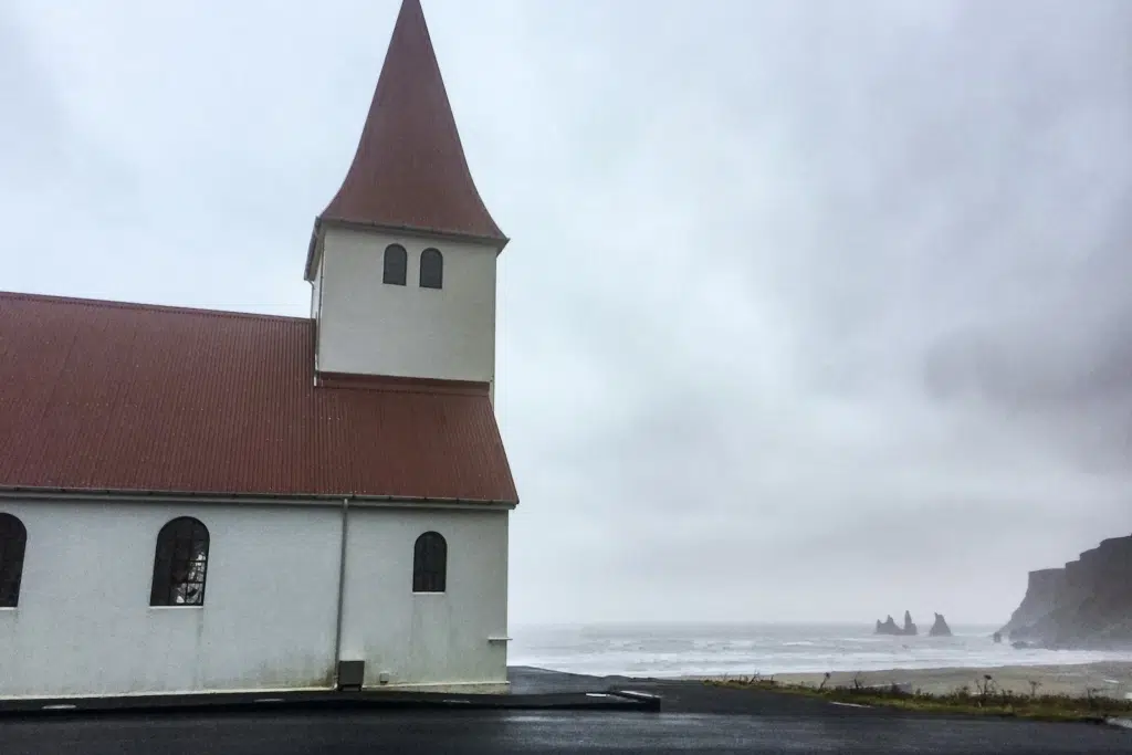 Vik i Mydral chruch on Iceland's south coast