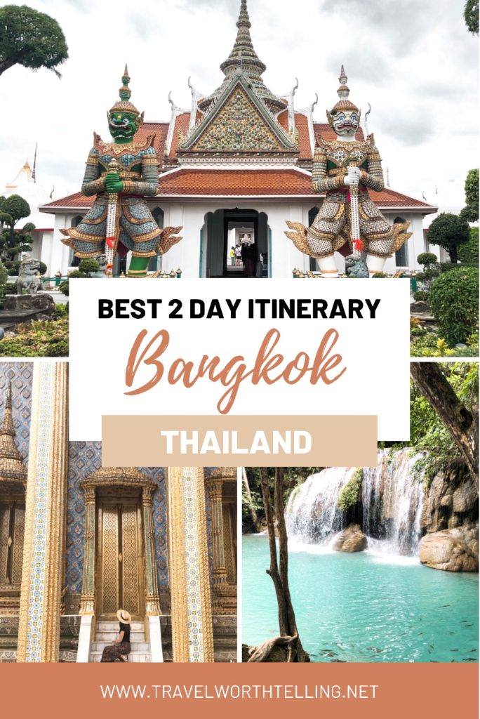Planning a trip to Bangkok, Thailand? Discover the perfect way to spend 2 days in this Bangkok itinerary. Includes Wat Arun, Erawan National Park, and more.