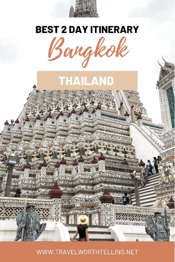 Planning a trip to Thailand? Make sure to include a couple of days in Bangkok. Discover the best things to do in this 2 day Bangkok itinerary. Includes Wat Arun, rooftop pools, and more.