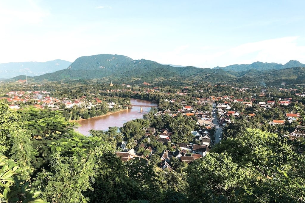 View from Mount Phou Si in Luang Prabang