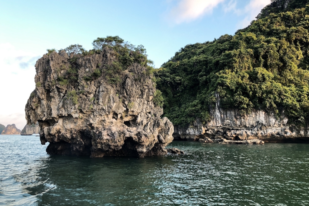 Limestone islands at Halong Bay