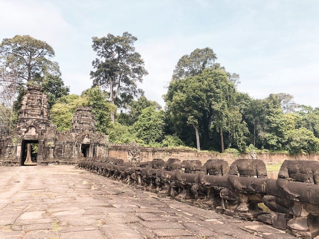Headless statues at the entrance to Preah Khan in Angkor Archaeological Park