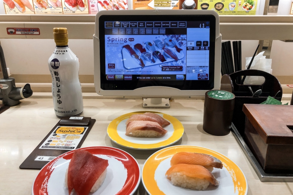 Conveyor belt sushi in Tokyo