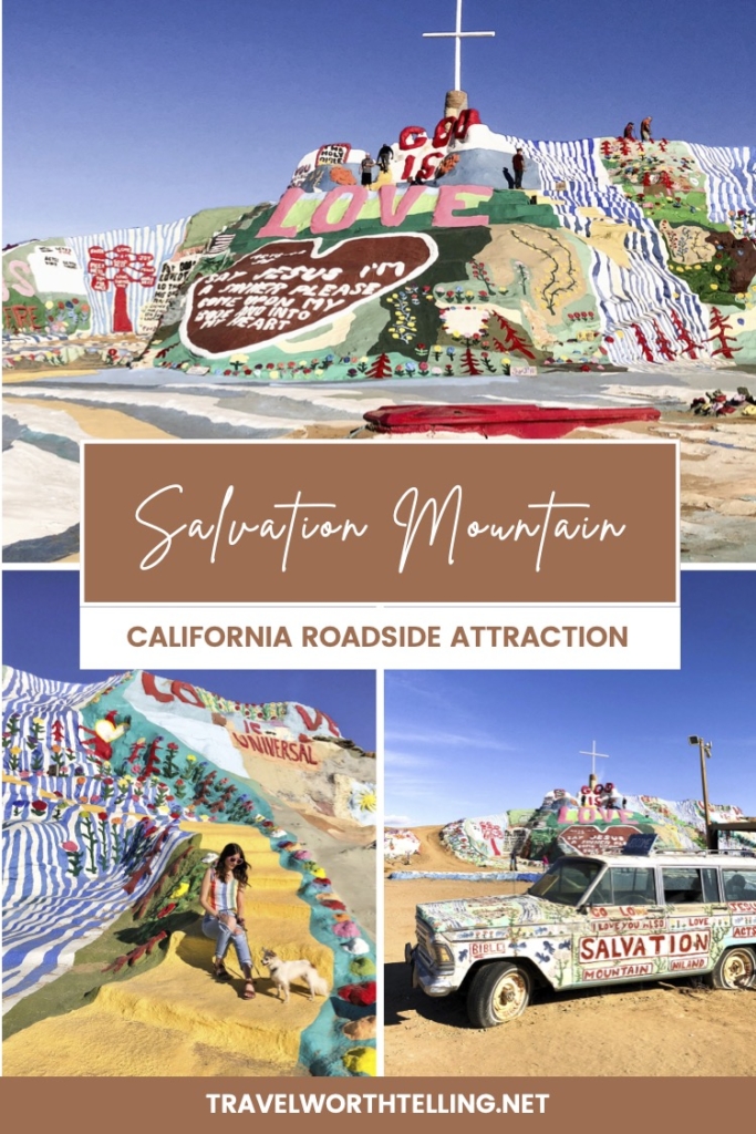 Visit Salvation Mountain on your California desert road trip. Explore its colorful artwork, interesting history, and the vision of creator Leonard Knight.