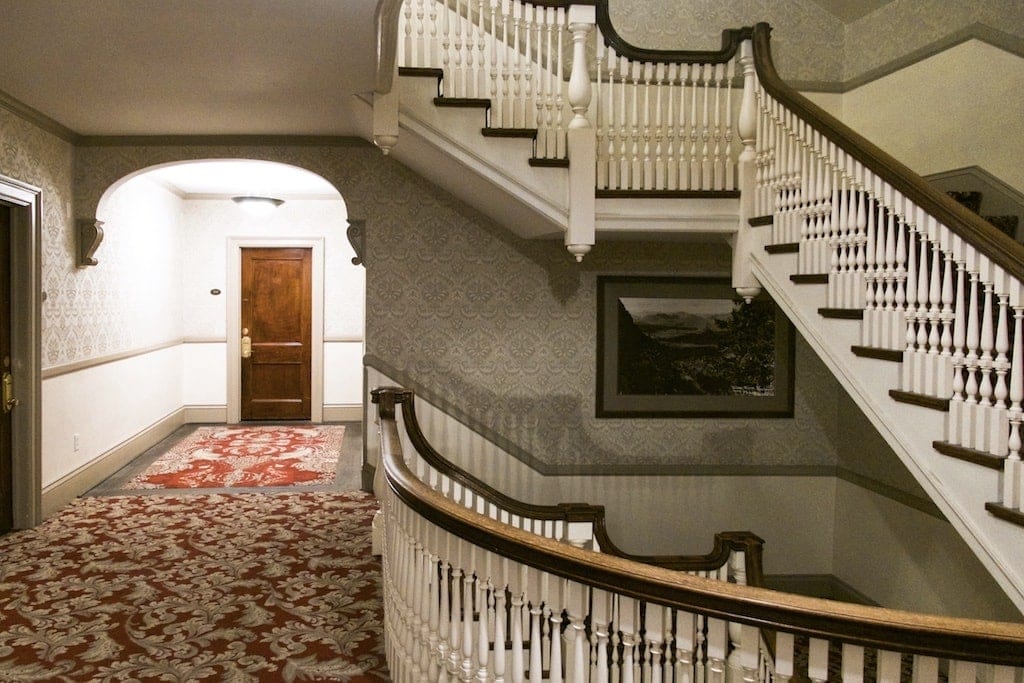 Staircase at the haunted Stanley Hotel