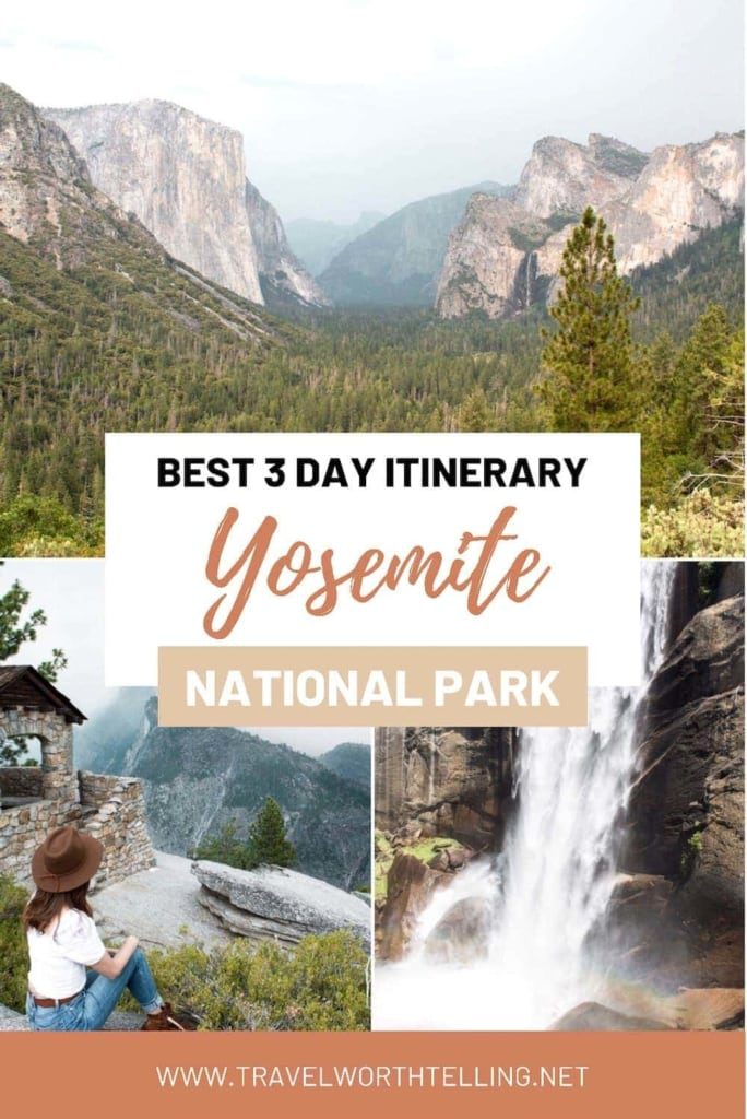 The perfect Yosemite 3 day itinerary. Includes must-do activities, incredible viewpoints, and where to stay in Yosemite National Park.
