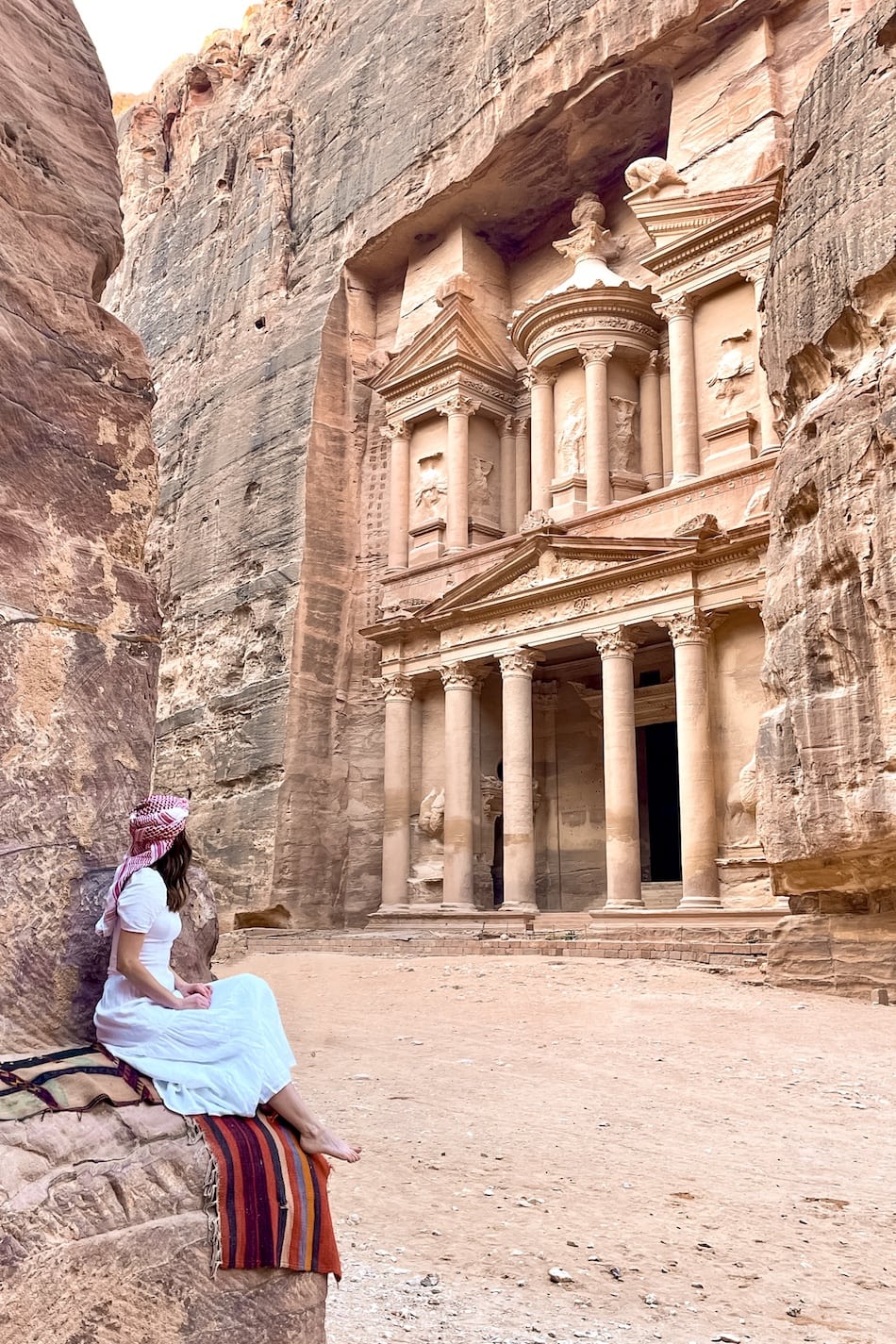 Viewpoint of the Treasury at Petra Jordan