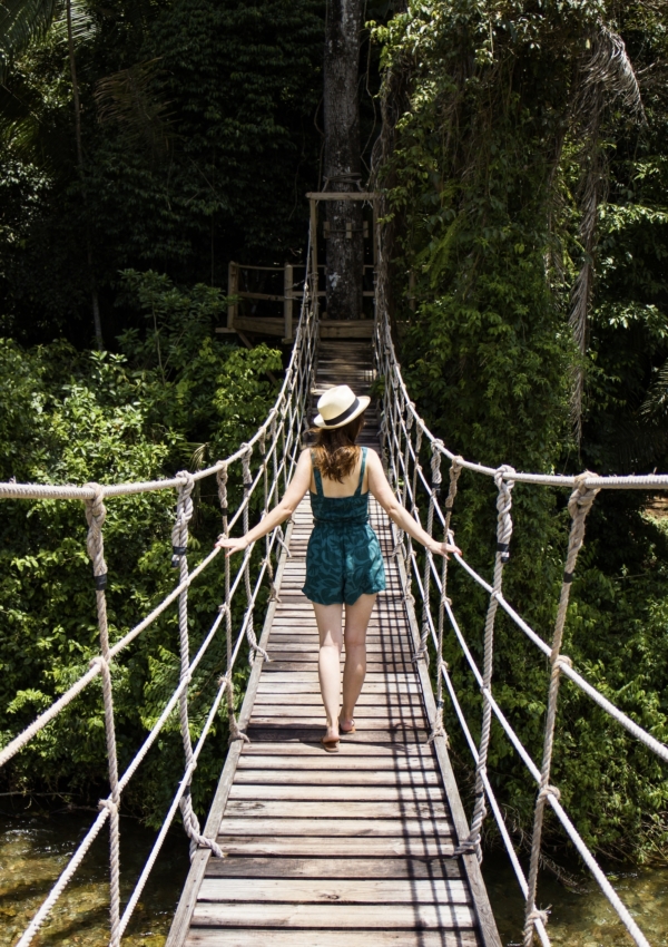 Rope bridge at Belize Collection Rainforest Lodge